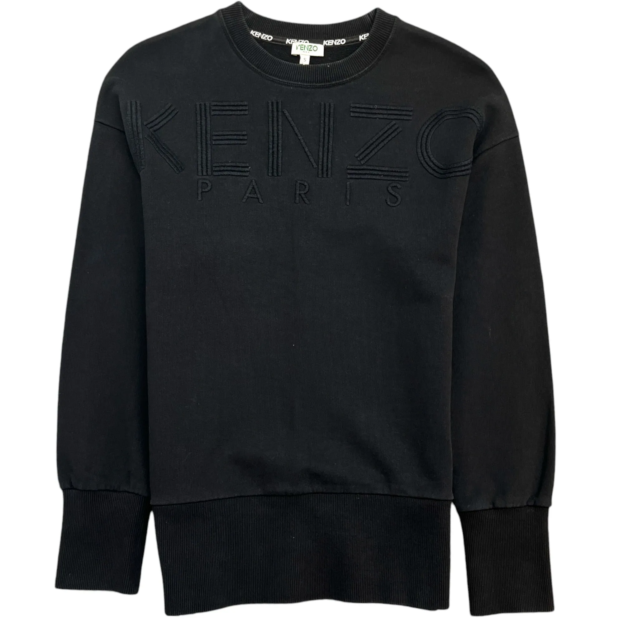 Men's Embroidered Logo Sweatshirt Black Size S