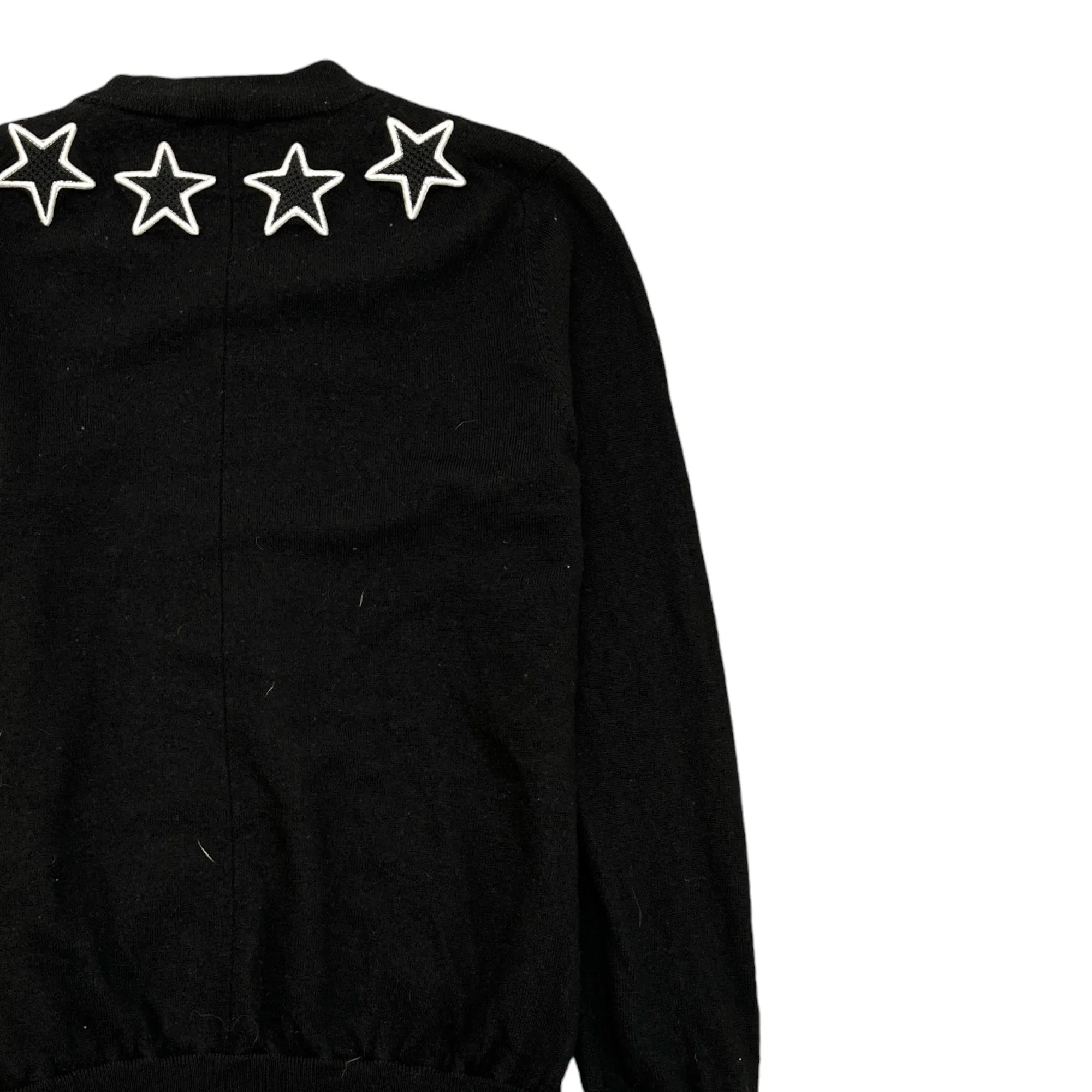 Men's Embroidered Star Jumper Black Size S