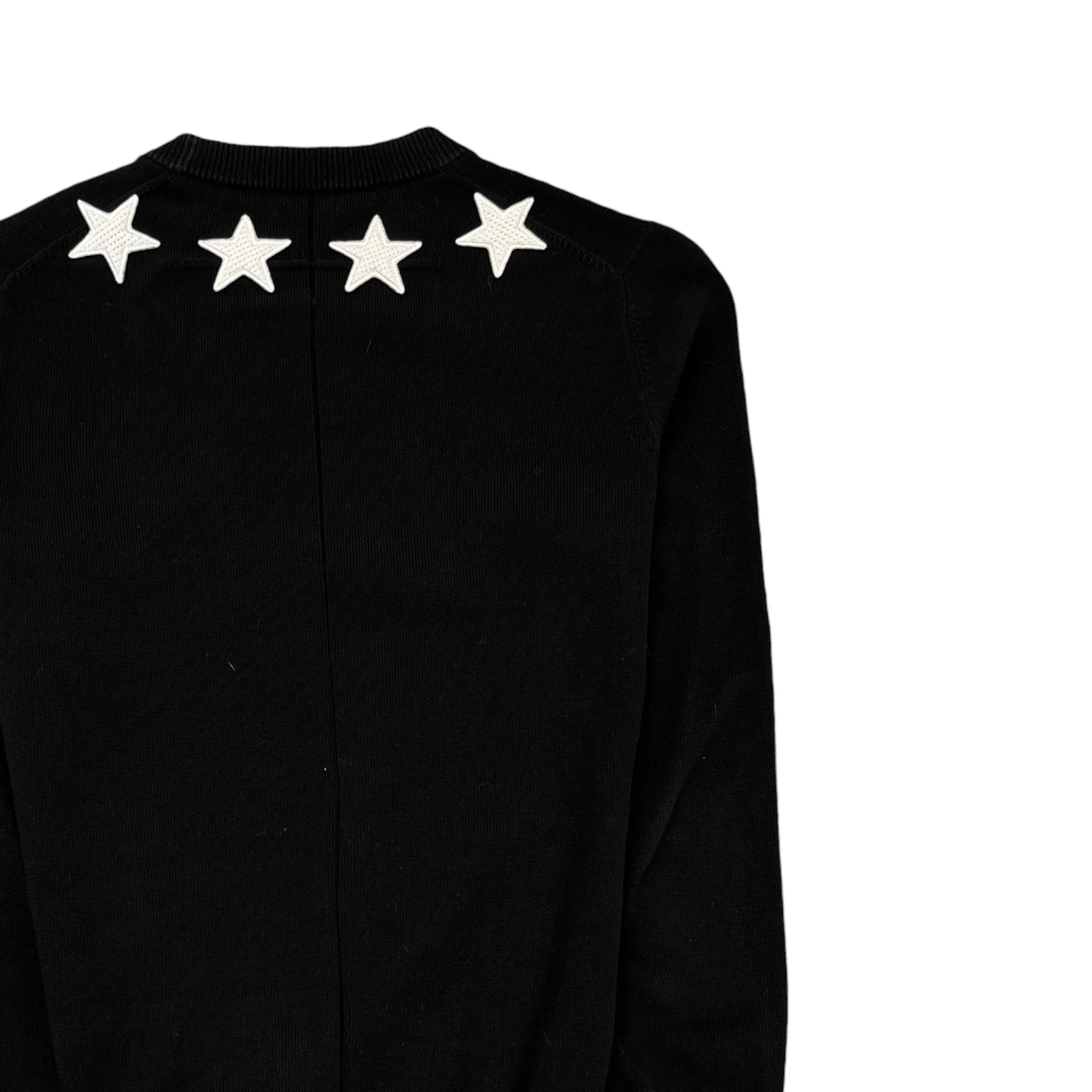 Men's Embroidered Star Sweatshirt Black Size S