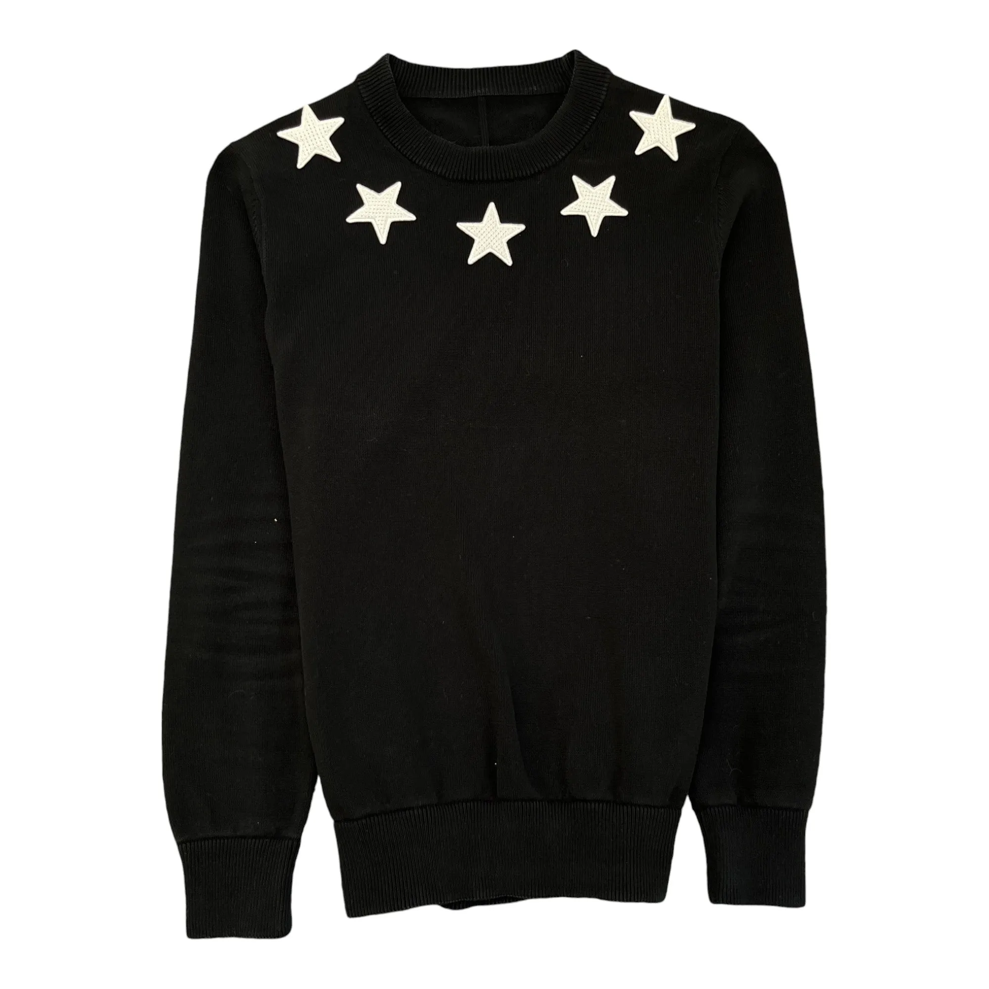 Men's Embroidered Star Sweatshirt Black Size S