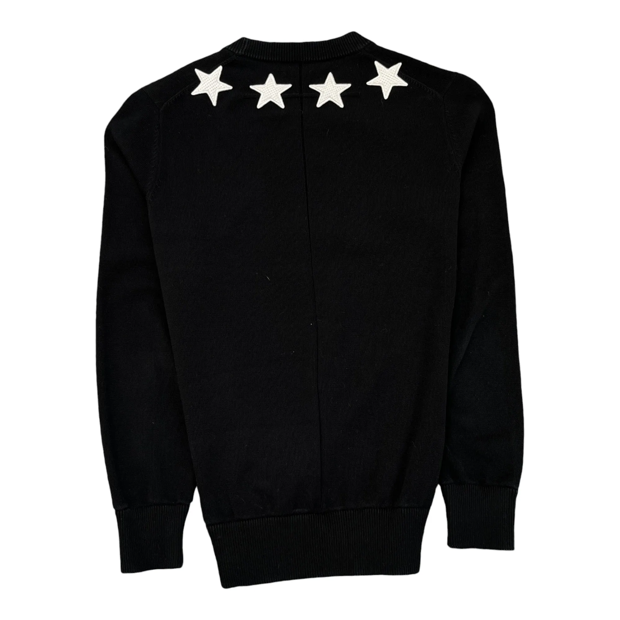 Men's Embroidered Star Sweatshirt Black Size S