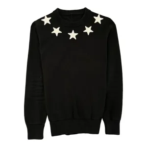 Men's Embroidered Star Sweatshirt Black Size S