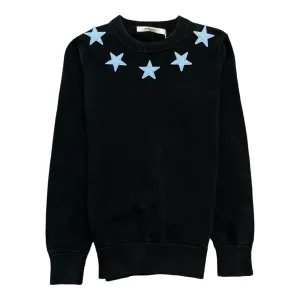 Men's Embroidered Star Sweatshirt Black Size XS