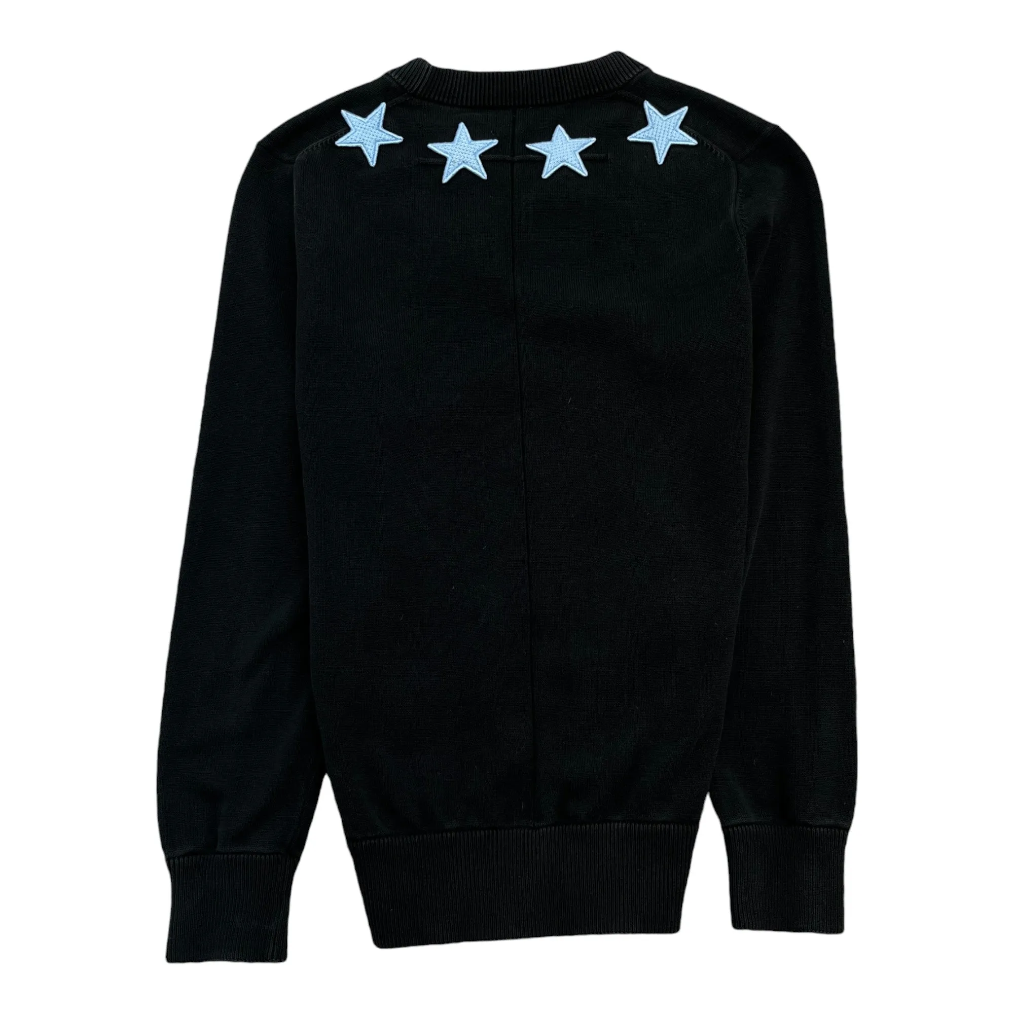 Men's Embroidered Star Sweatshirt Black Size XS