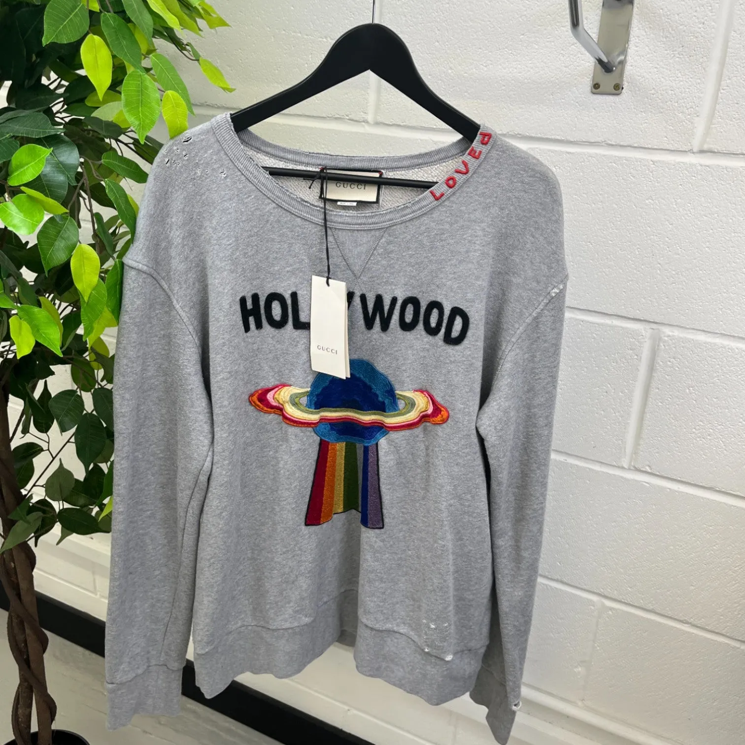 Men's Hollywood Sweatshirt Grey Size L