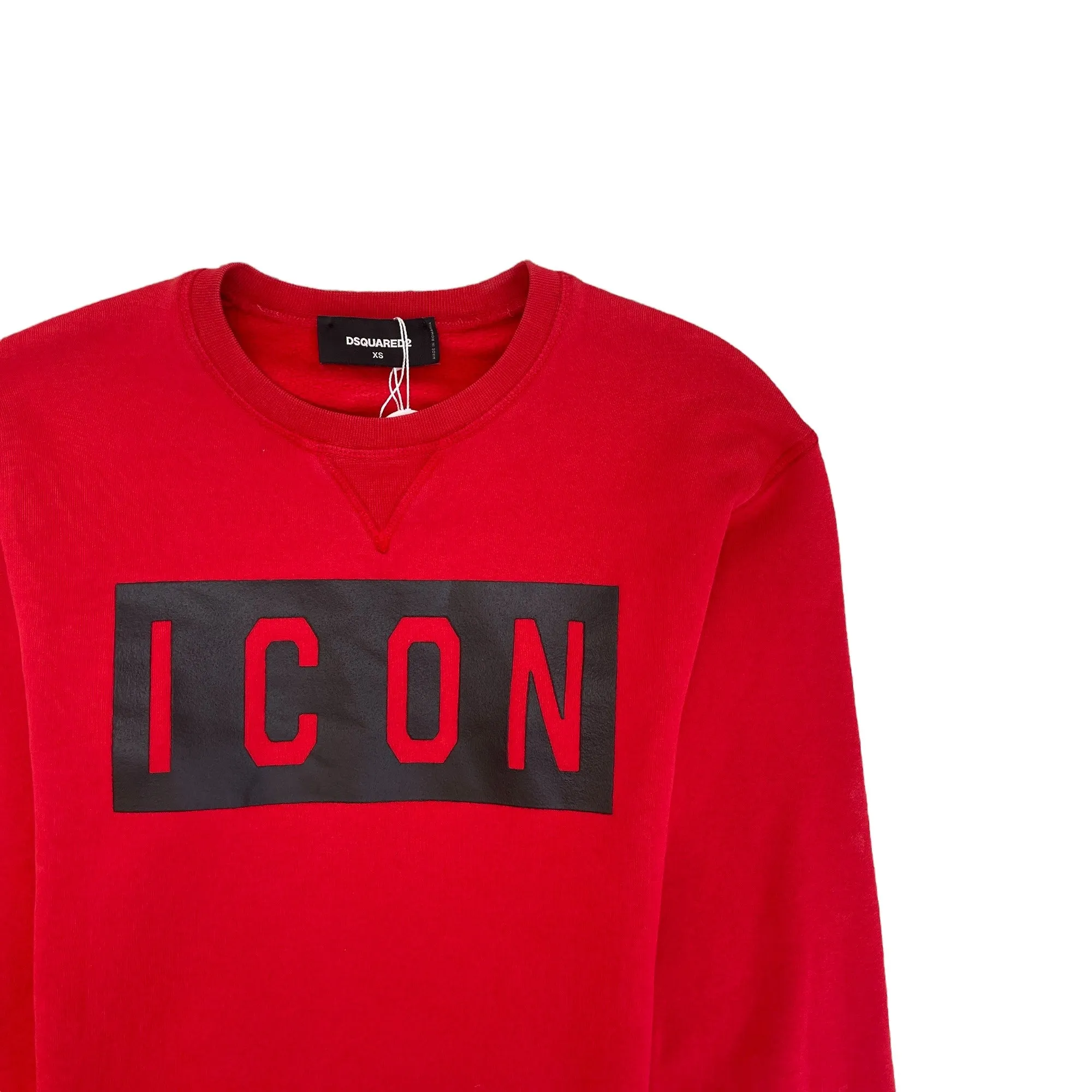 Men's Icon Logo Sweatshirt Red Size XS