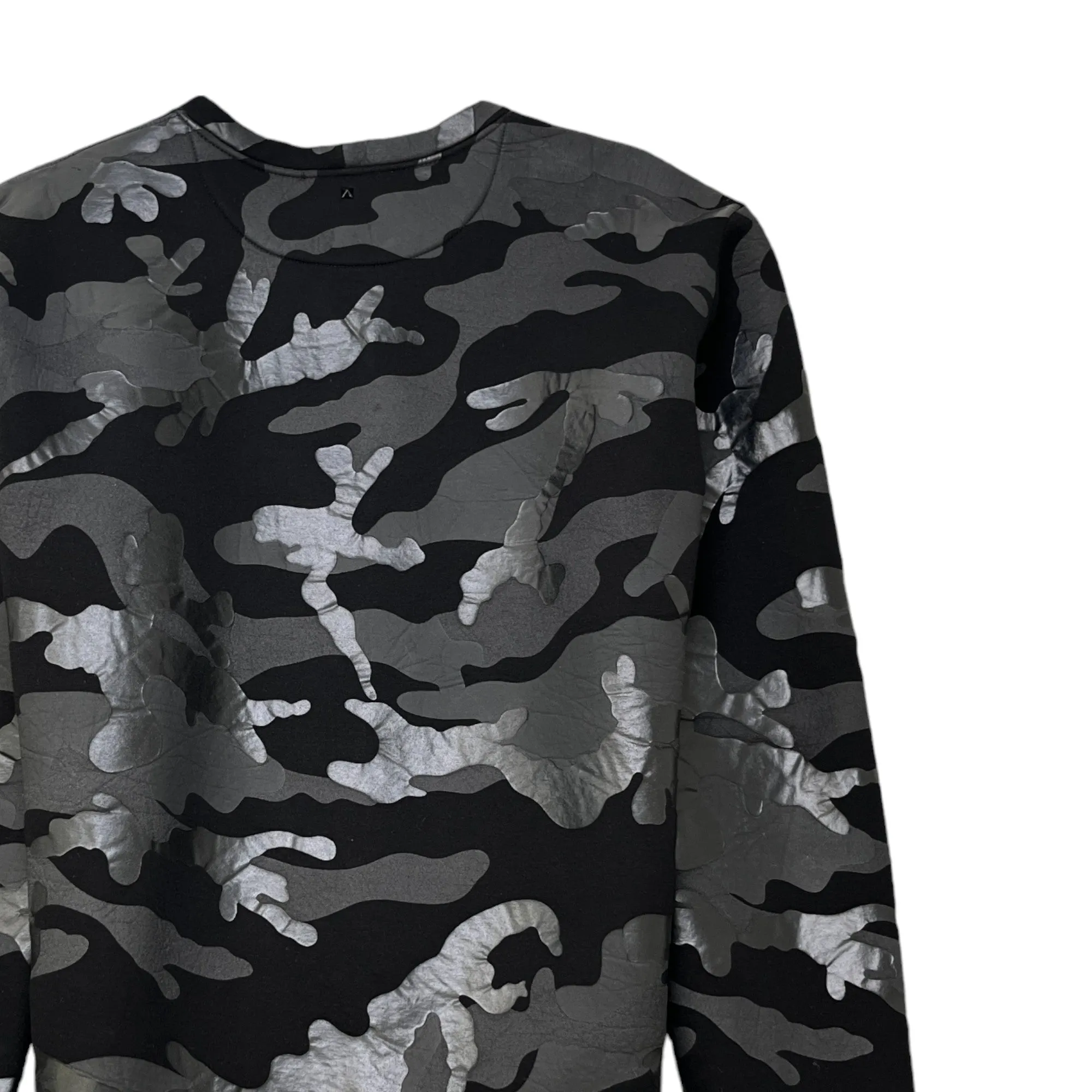 Men's Mesh Camouflage Sweatshirt Black Size XL