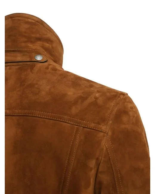 Men’s Tan Brown Leather Biker Jacket