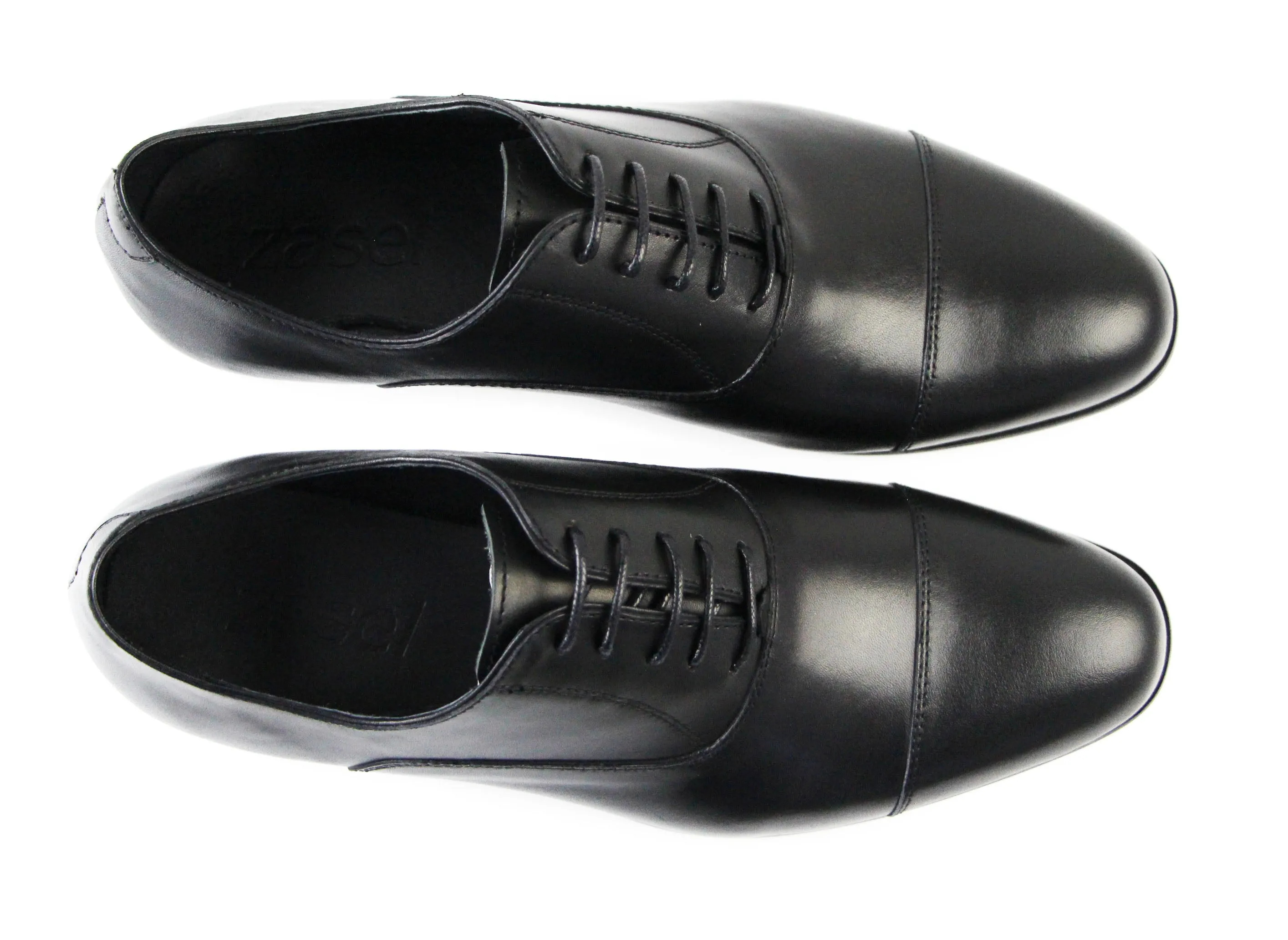 Mens Zasel Danny Black Leather Lace Up Shoes