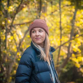 Merino Wool Beanie Hat - Cedar Red