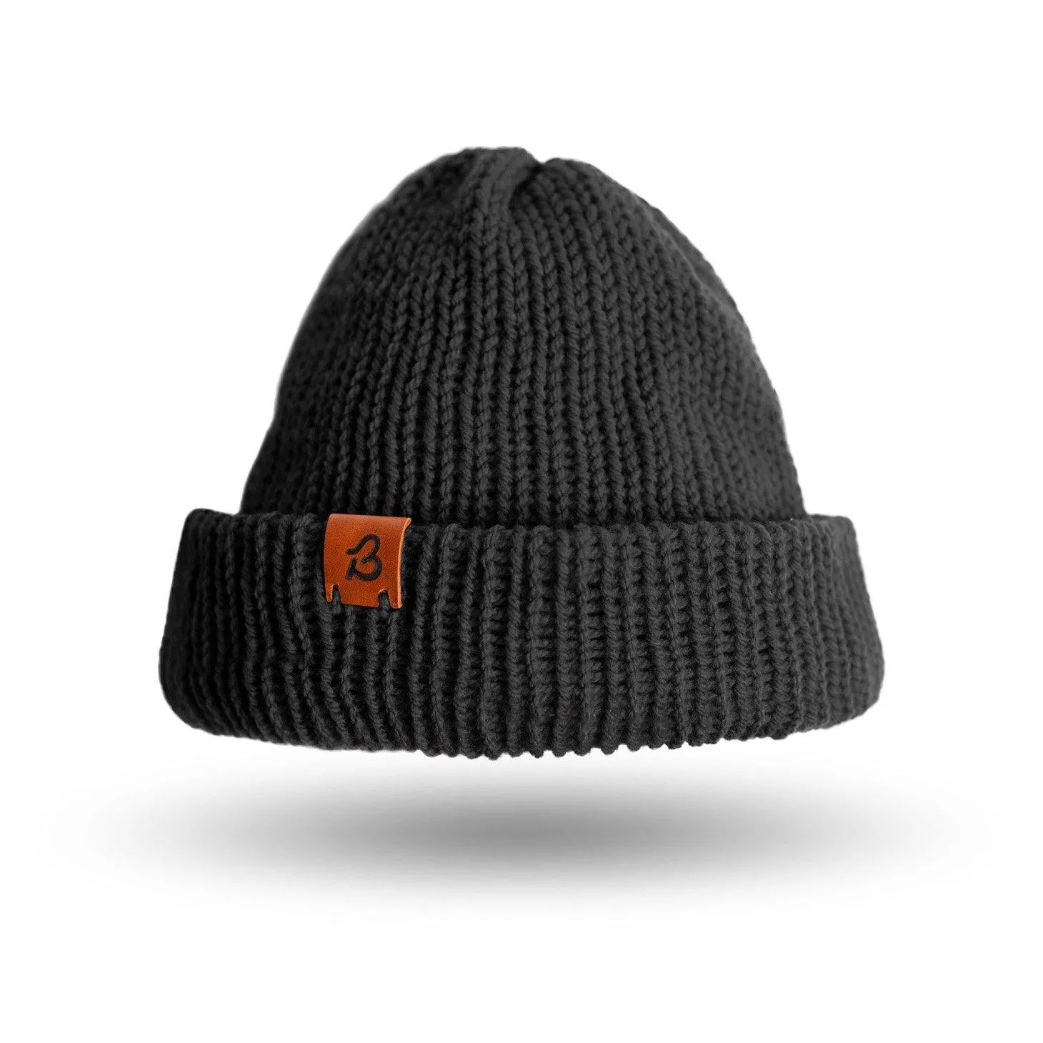 Merino Wool Beanie Hat - Raven Black