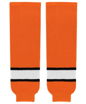 Modelline Medicine Hat Tigers Away Orange Knit Ice Hockey Socks