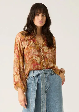 MOS THE LABEL Morgan Print Blouse