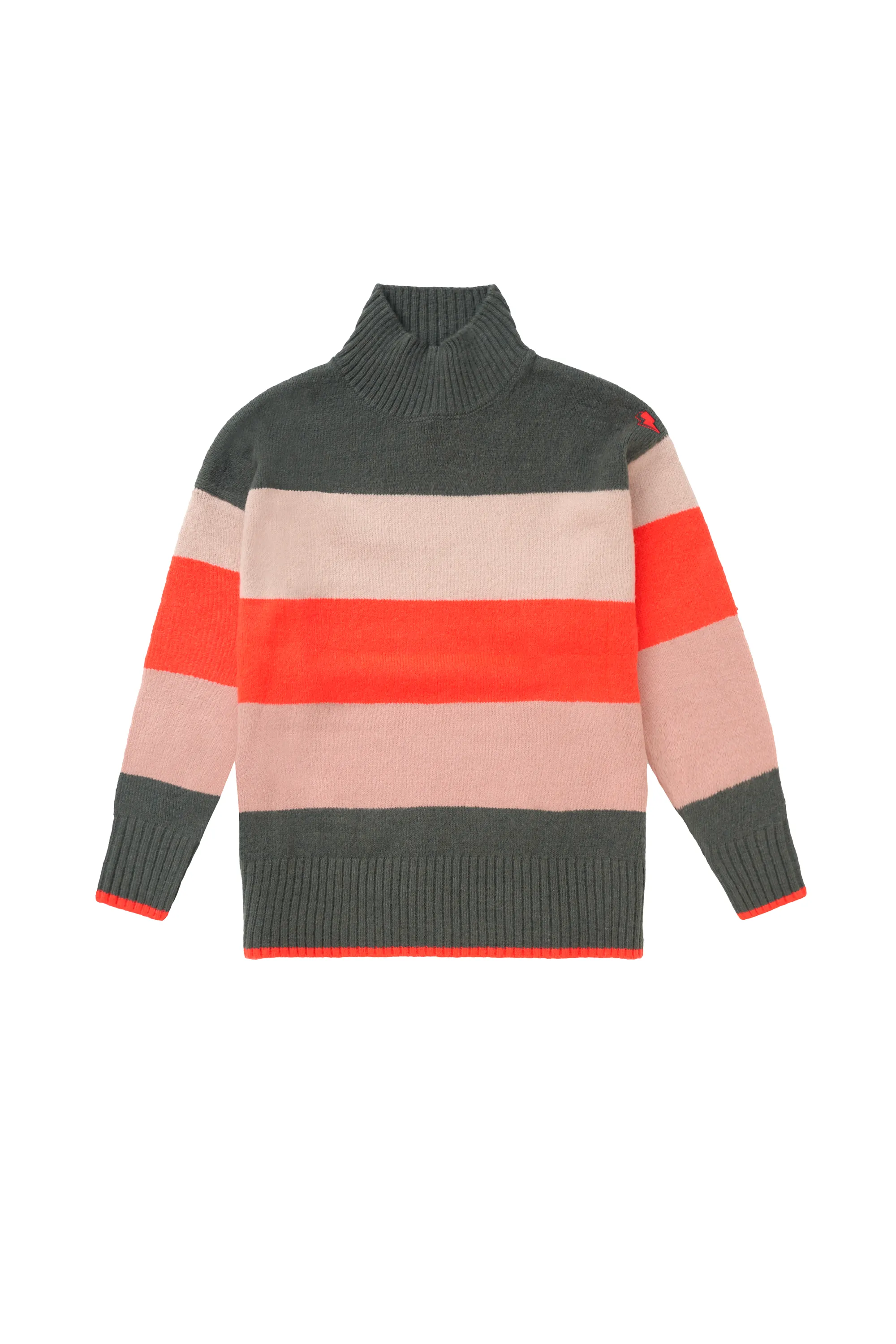 Multi Colour Oversized Turtleneck Jumper