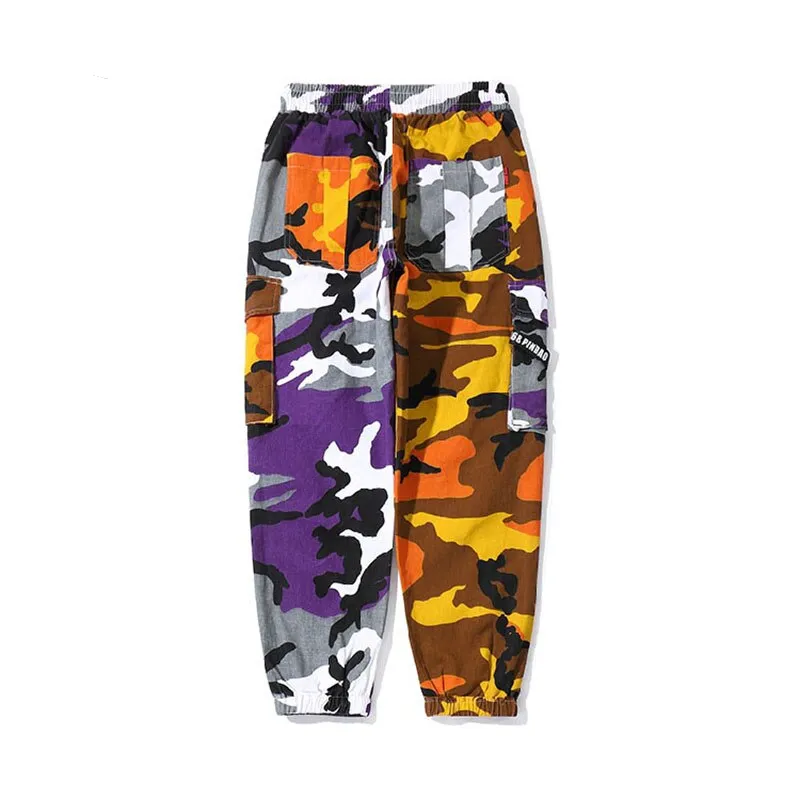 Multicolor Camouflage Hip Hop Style Men Cargo Pants