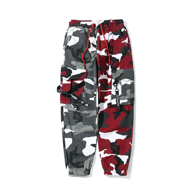 Multicolor Camouflage Hip Hop Style Men Cargo Pants