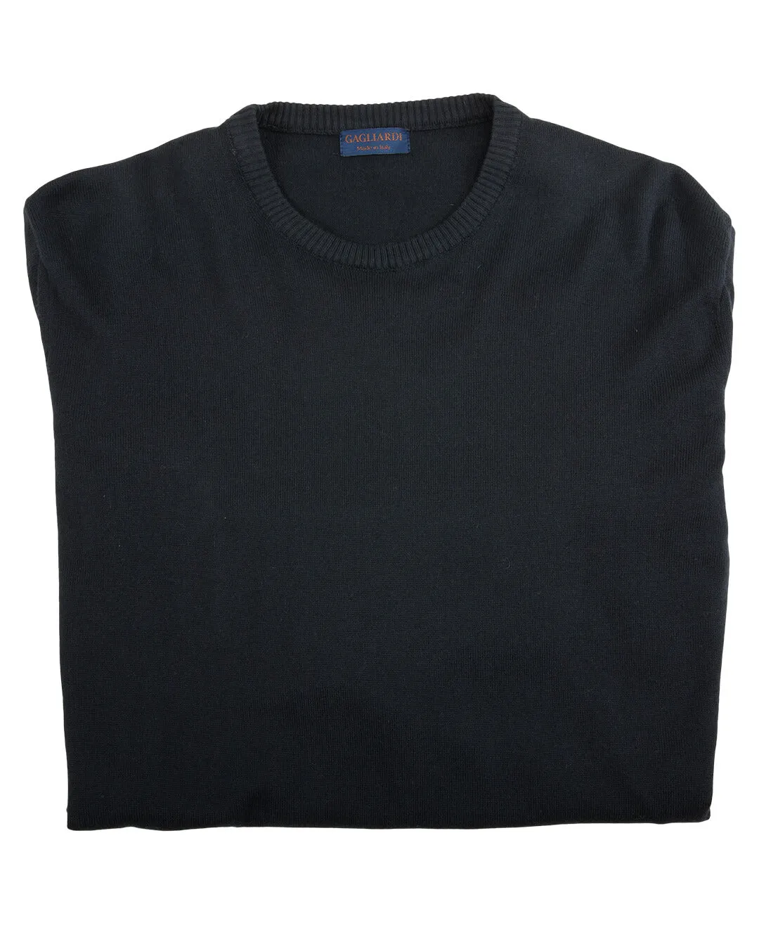 Navy Cotton Cashmere Crew Neck Jumper