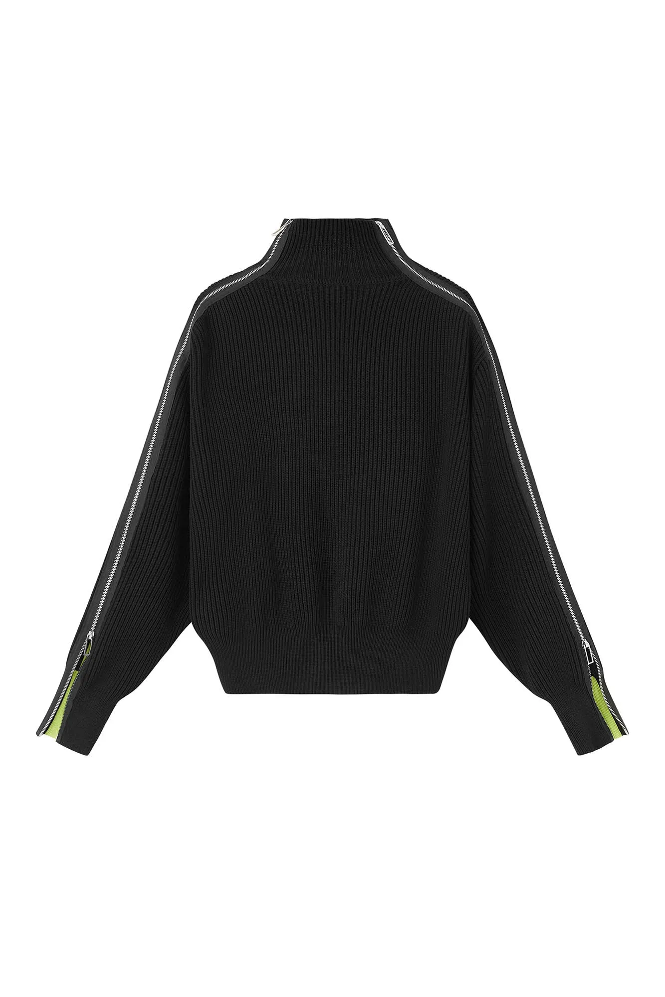 Neon Stripe Turtleneck Sweater