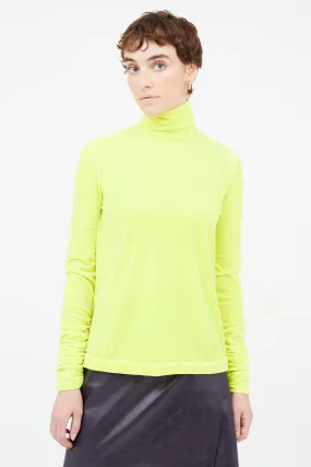 Neon Yellow Velvet Top