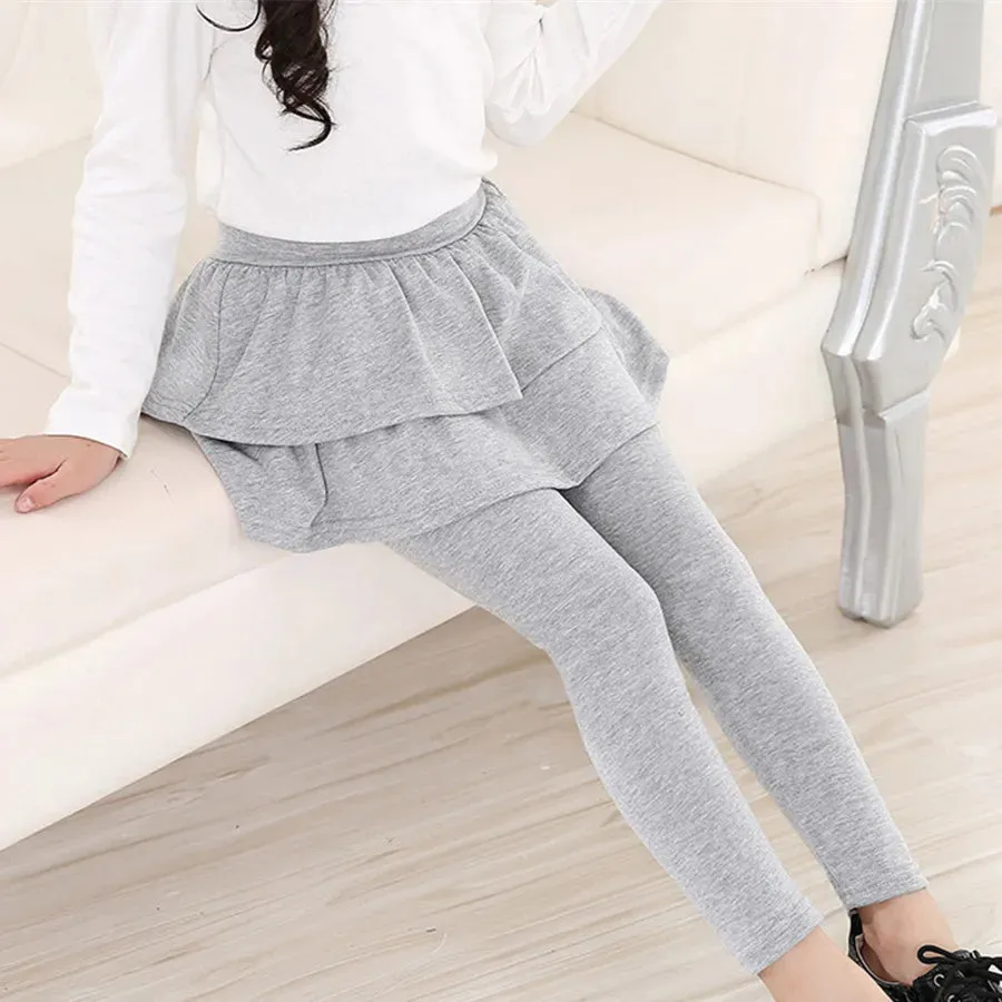 New  Autumn Winter Girls Dress Leggings Design Printed Cotton Children's Pants Kids Leggings Girl Skirt Children Dress