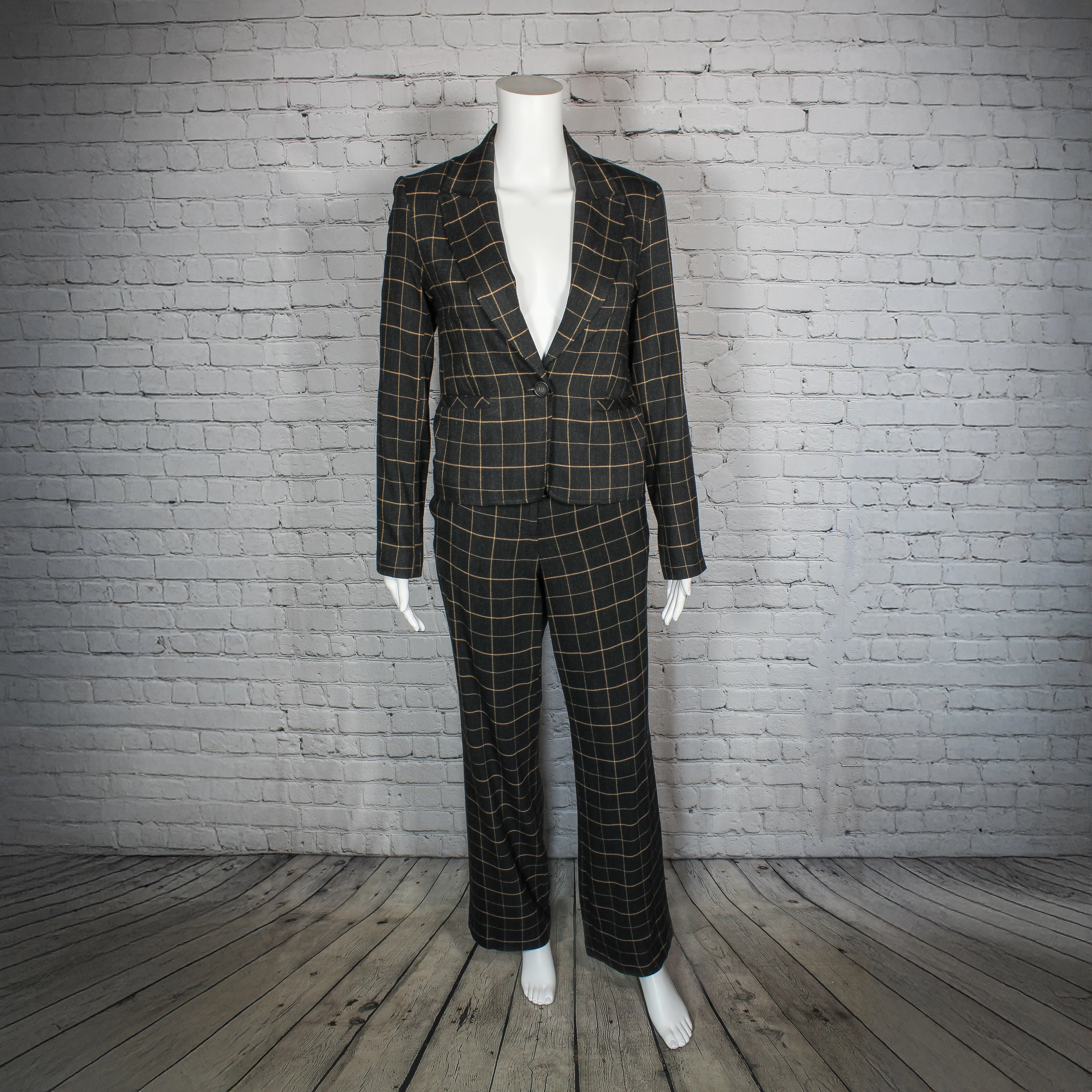 NEW! Milo Jacket in Black with Tan Windowpane Check by Drew