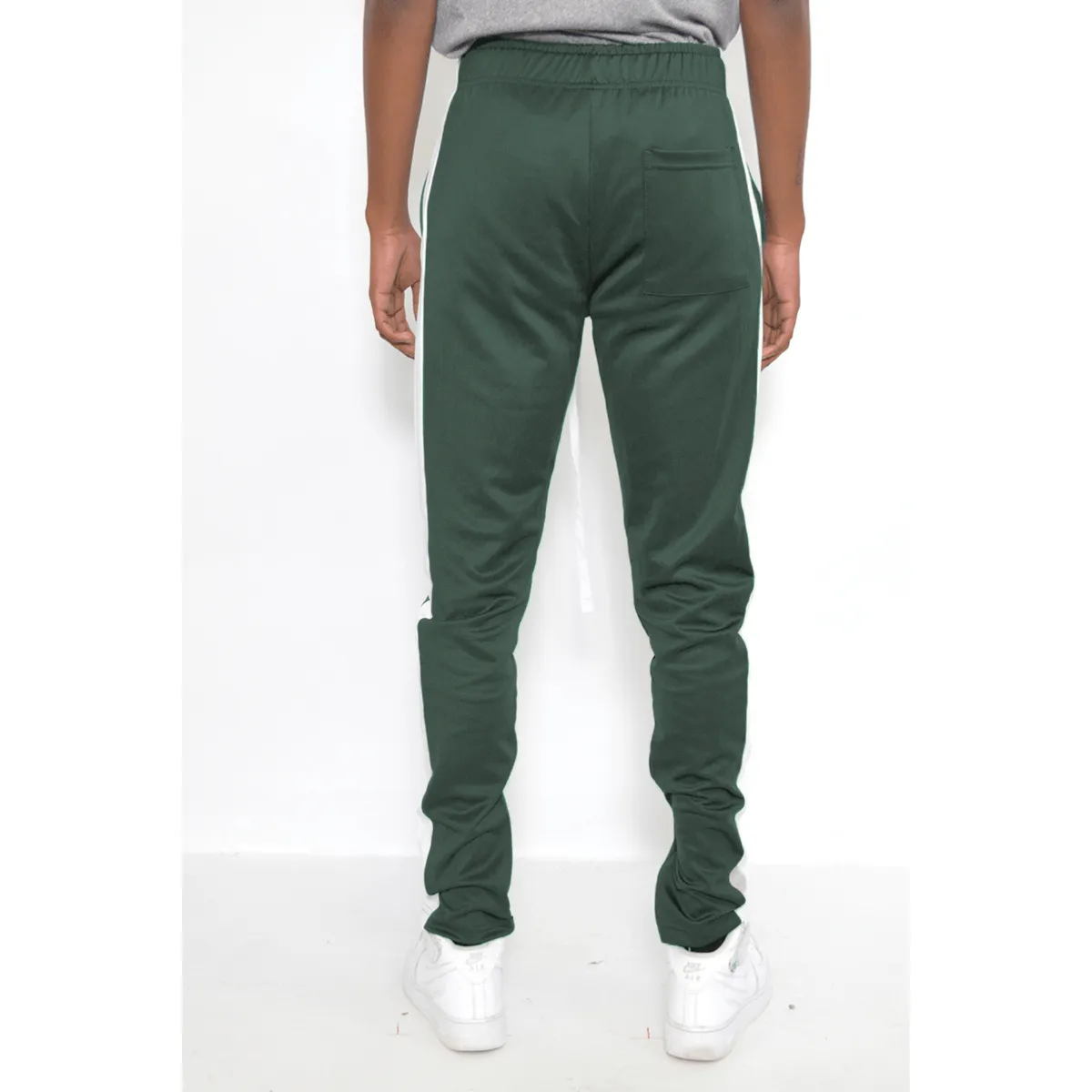 Olive Green Slim Fit Track Pants