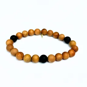 Onyx Crystal Bracelet | Sandalwood Essential Oil Diffuser | Triangle Collection