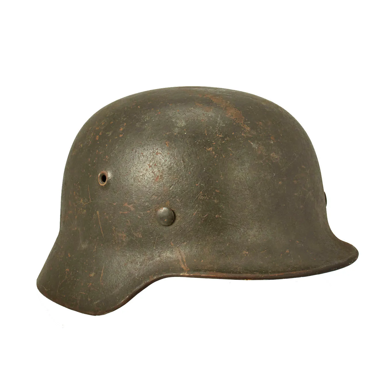 Original German WWII Named Army Heer M40 Single Decal Steel Helmet with Size 59 Liner - SE66