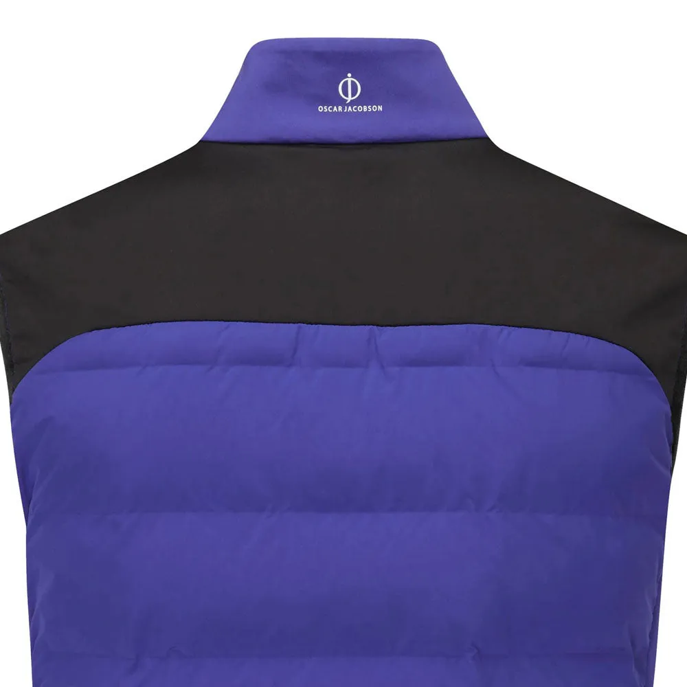 Oscar Jacobson Randal Full Zip Padded Gilet - Admiral Blue/Black