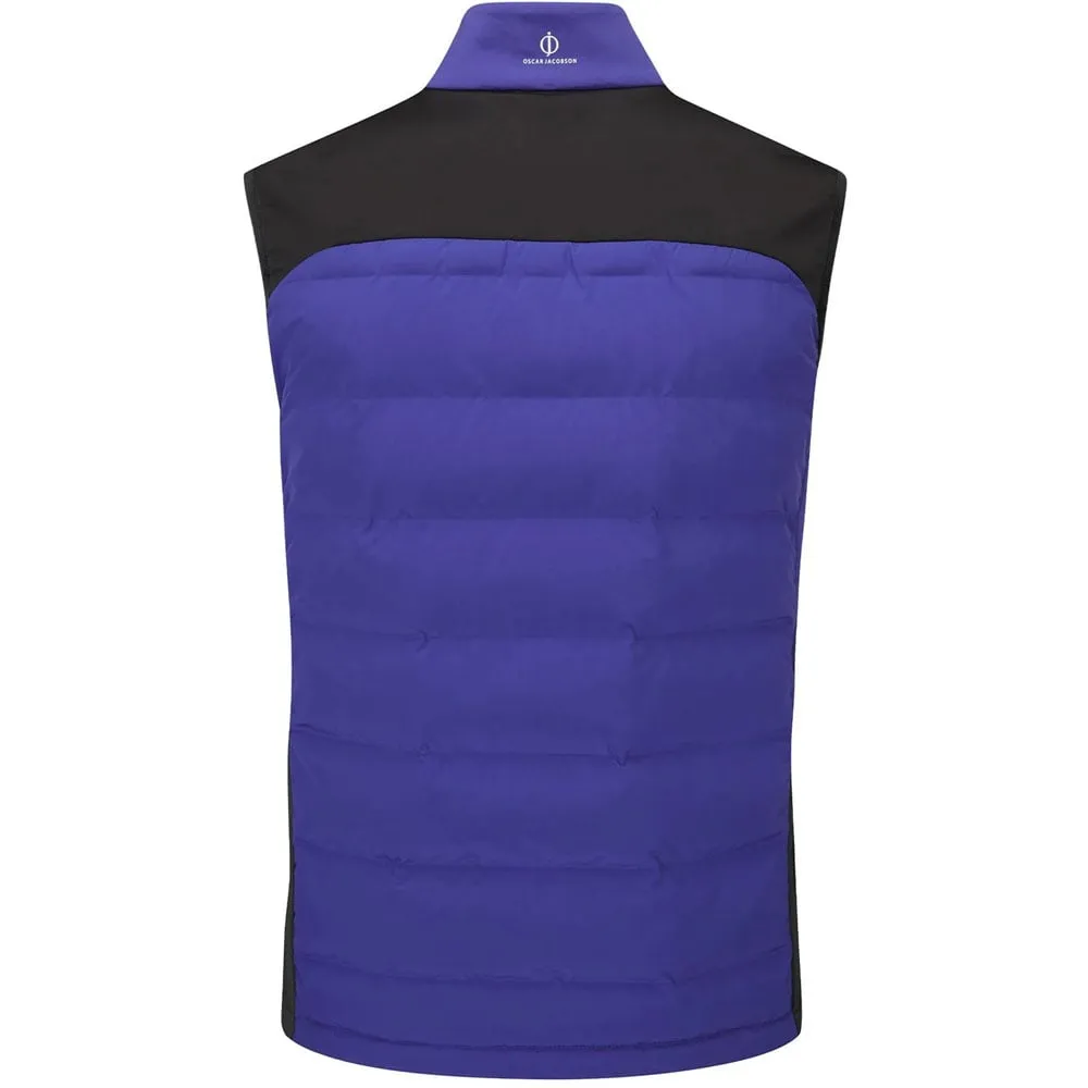 Oscar Jacobson Randal Full Zip Padded Gilet - Admiral Blue/Black