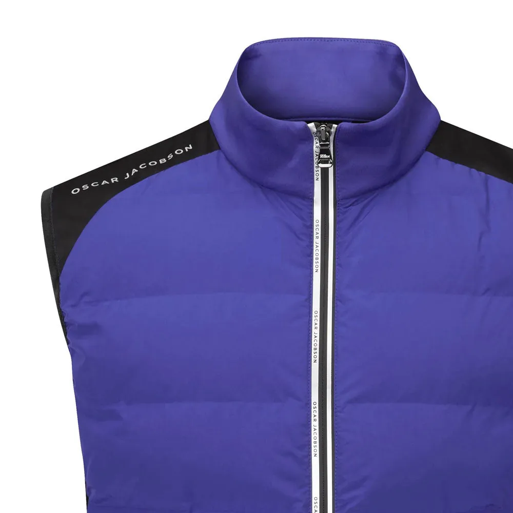 Oscar Jacobson Randal Full Zip Padded Gilet - Admiral Blue/Black