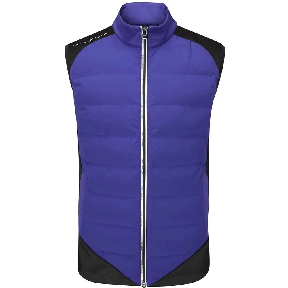 Oscar Jacobson Randal Full Zip Padded Gilet - Admiral Blue/Black