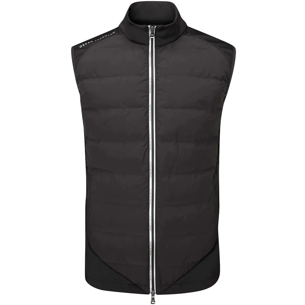 Oscar Jacobson Randal Full Zip Padded Gilet - Black