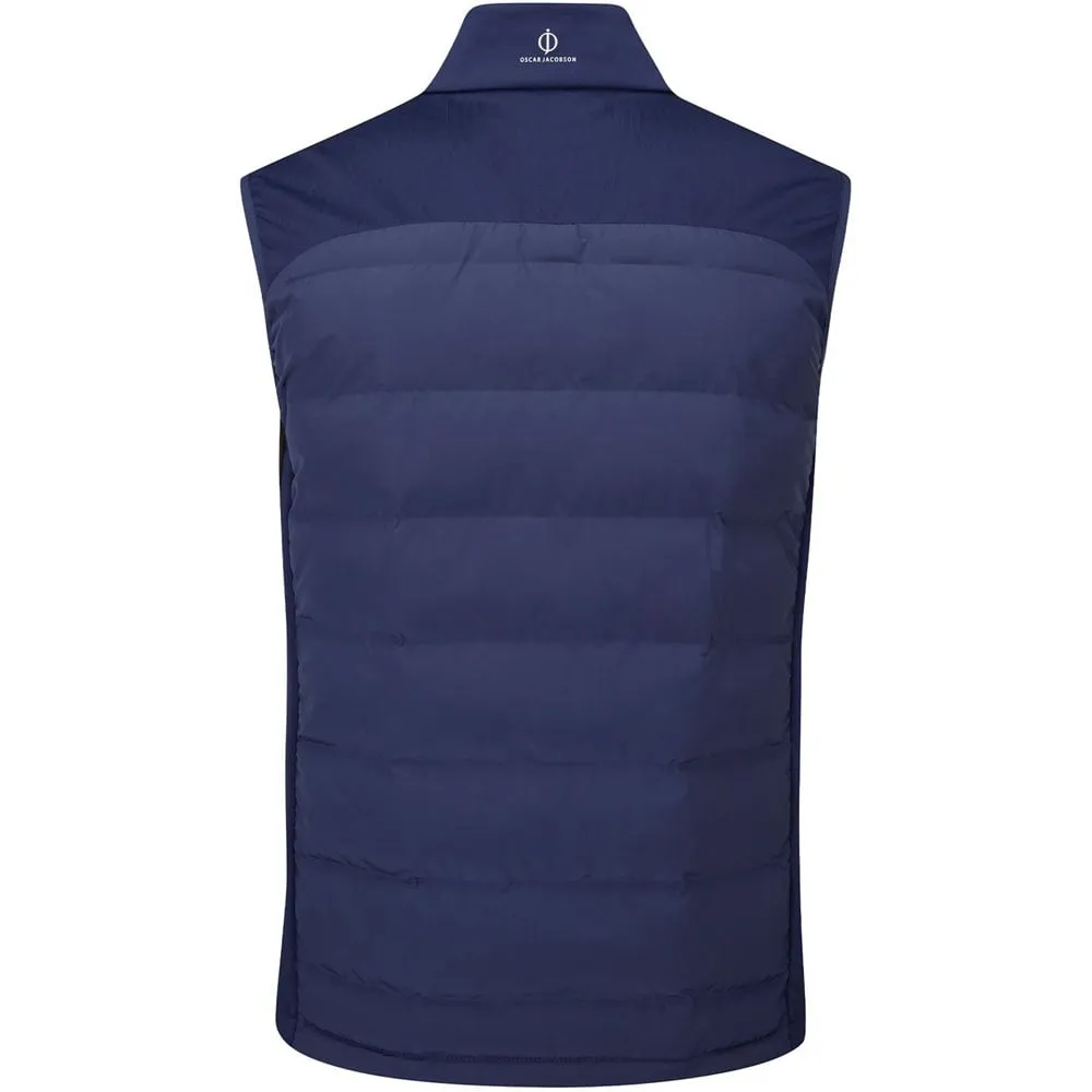 Oscar Jacobson Randal Full Zip Padded Gilet - Navy