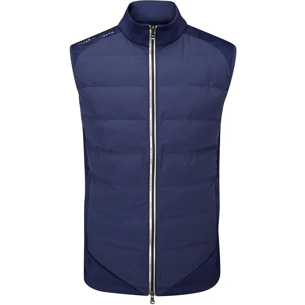 Oscar Jacobson Randal Full Zip Padded Gilet - Navy