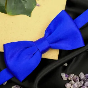 Peluche Essential  Blue Coloured Cotton Bow Tie For Men