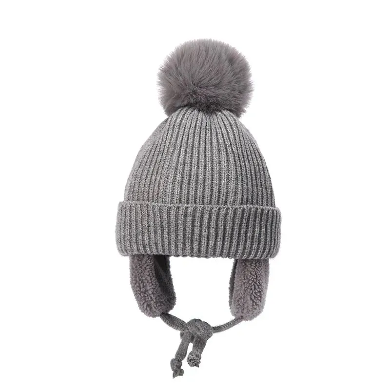 Polar Pompom Knitted Hat