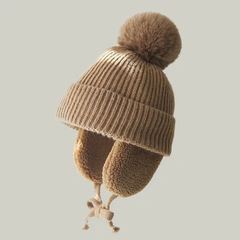 Polar Pompom Knitted Hat