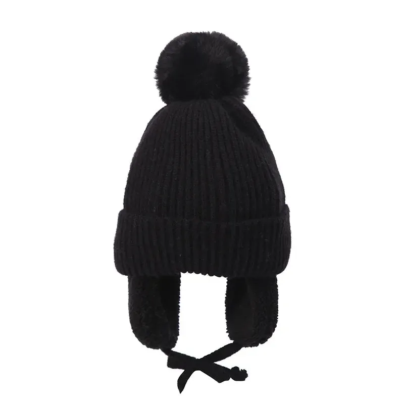 Polar Pompom Knitted Hat