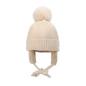 Polar Pompom Knitted Hat