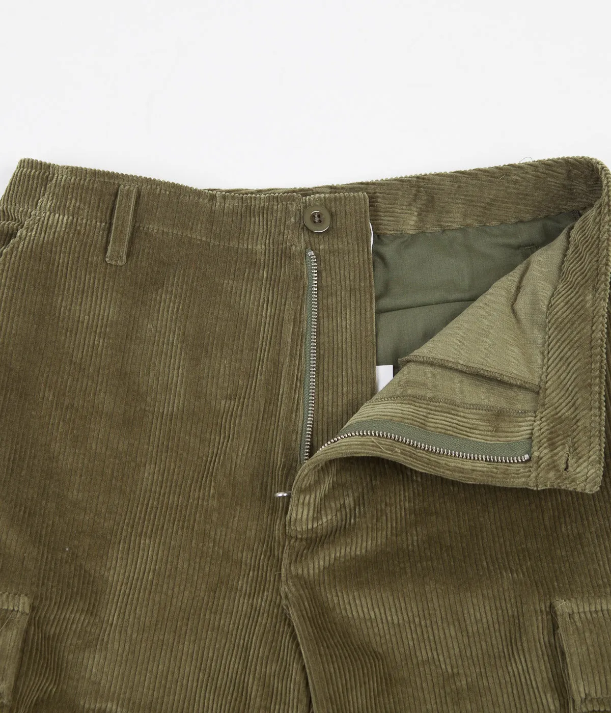 Pop Trading Company Corduroy Cargo Pants - Hunting Green