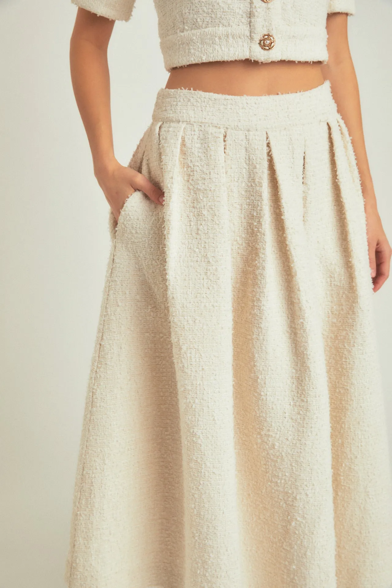 Premium Tweed Maxi Skirt