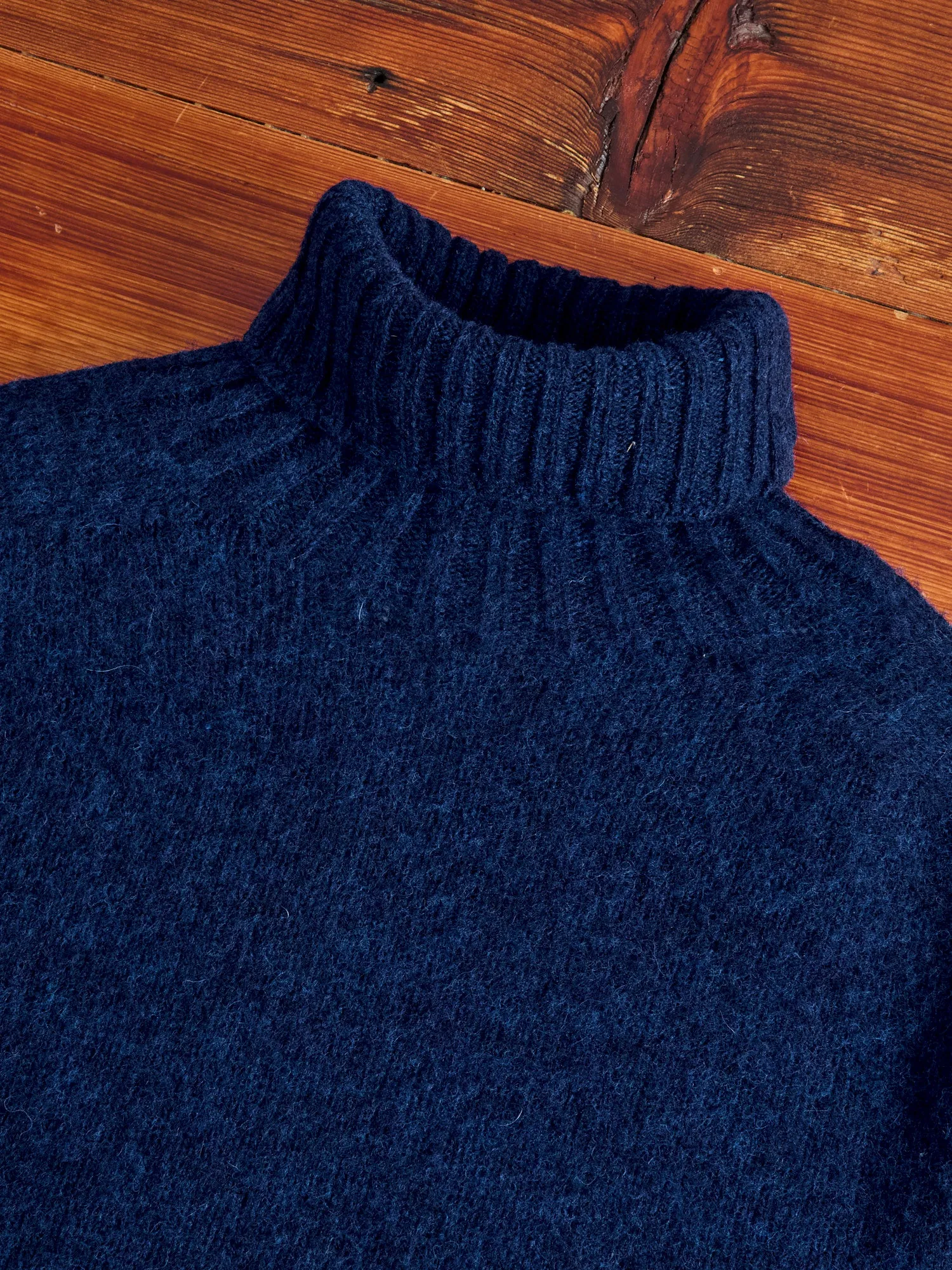 "Sylvester" Wool Turtleneck Sweater in Magic Blue