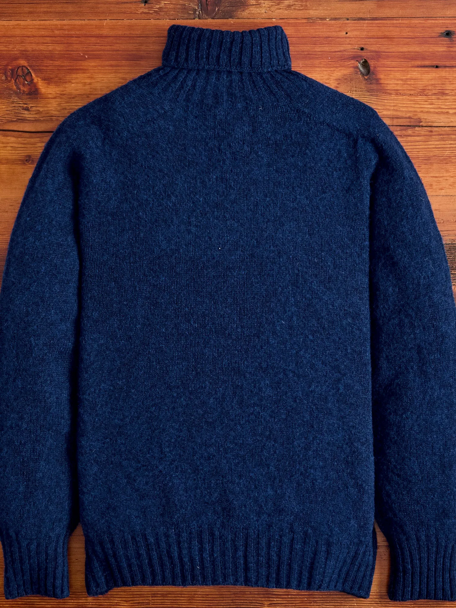 "Sylvester" Wool Turtleneck Sweater in Magic Blue