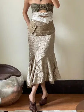 Retro Golden Mermaid Shaped Skirt