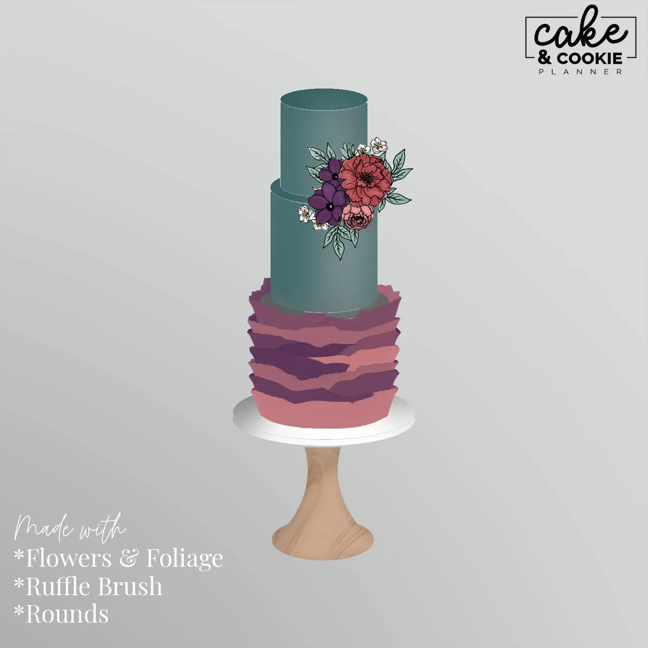 Ruffle Brushes Procreate Pack - Digital Cake Sketching