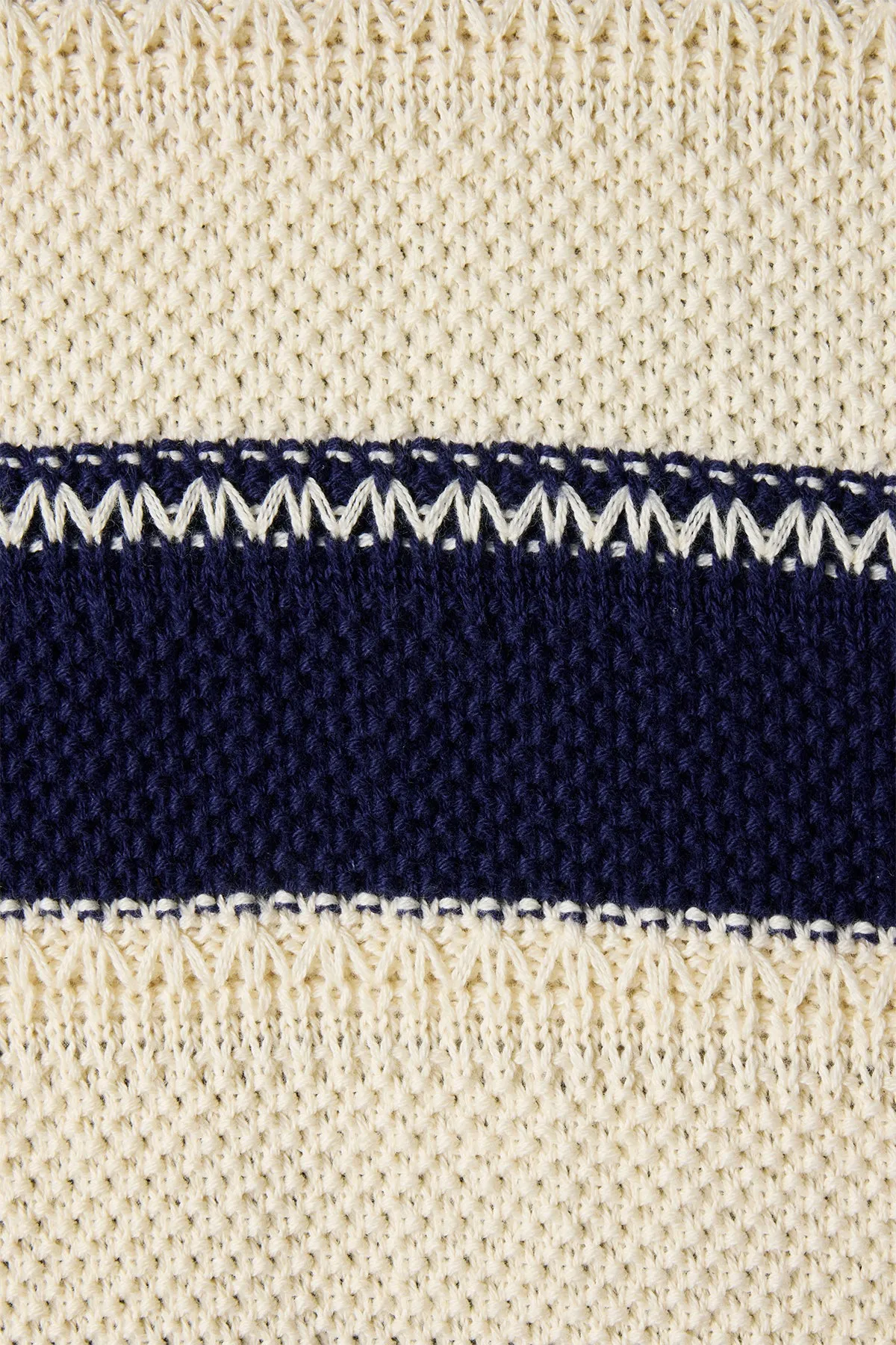 Ryann Sweater Navy With Antique White Stripe