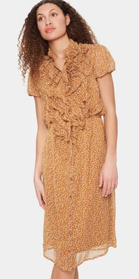 Saint Tropez Ruffle Front Shirt Dress