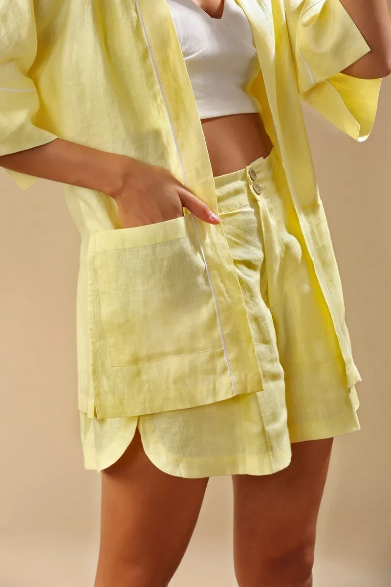 Sakura Kimono Overlay - Yellow