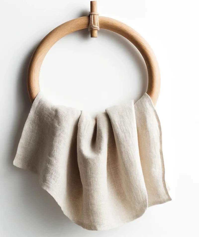 SAMPLE SALE<br>Ecru Linen Teething Ring